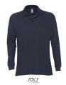 Heren Polo Sols Long Sleeve STAR Navy